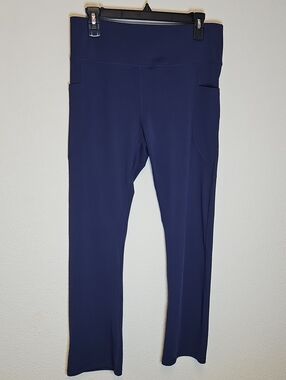 Navy Pocket Active Spandex Workout Jogging Running Pants Bottoms Leggings
